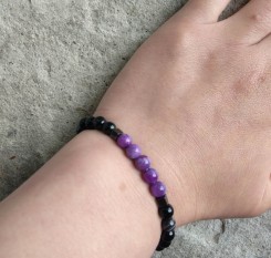 Женский браслет удачи и любви (агат и чароит 6мм)