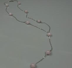 Сотуар в серебре из розового кварца (Мадагаскар)