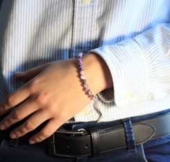 Тоненький браслет із аметисту на енергію і щастя