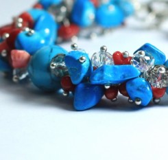 Браслет Бирюзовый цветок