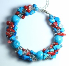 Браслет Бирюзовый цветок