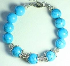 Браслет из бирюзы Голубика