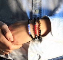 Браслет Хрустальный коралл (на резинке 6 мм)