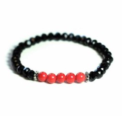 Браслет Хрустальный коралл (на резинке 6 мм)