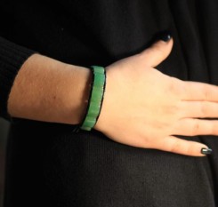 Браслет из плоских камней нефрита