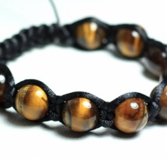 Браслет Shamballa Тигровый Глаз в нитке