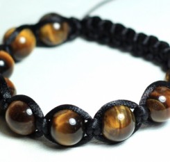 Браслет Shamballa Тигровый Глаз в нитке