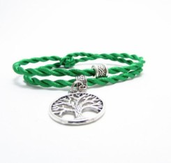 Браслет из ниток Дерево жизни (синий или зеленый на выбор)