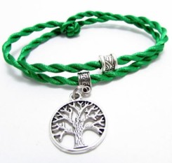 Браслет из ниток Дерево жизни (синий или зеленый на выбор)