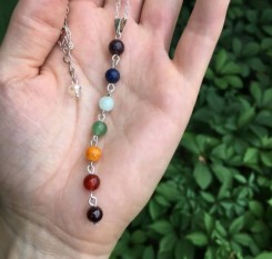 Кулон-подвеска из 7 камней для раскрытия чакр человека