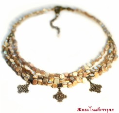 Бусы из перламутра со згардами Мавка