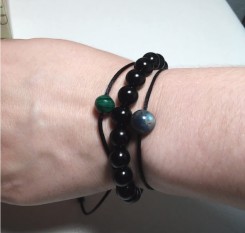 Браслет желаний и талисман на любовь из настоящего малахита