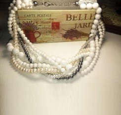 Авторское ожерелье Белый Шоколад