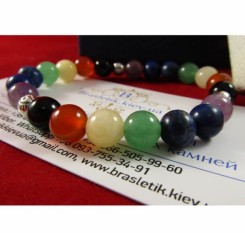 Браслет с камнями для раскрытия семи чакр (8мм)
