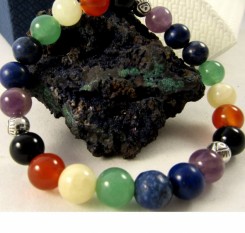 Браслет с камнями для раскрытия семи чакр (8мм)
