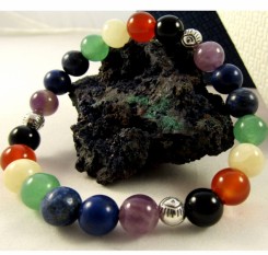 Браслет с камнями для раскрытия семи чакр (8мм)