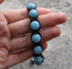 Браслет із аквамарином для заспокоєння і зняття стресу