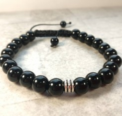 Браслет із чорного оніксу для сили і здоров'я