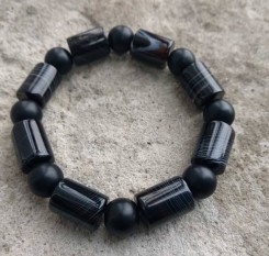 Браслет из шунгита и агата Император