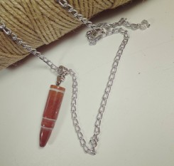 Кулон из уральской яшмы на цепочке