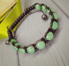 Браслет від стресів на роботі із зеленого кварцу