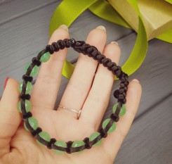 Браслет від стресів на роботі із зеленого кварцу