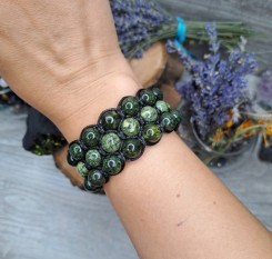 Браслет Велес (змійовик 10мм) на захист від негативу