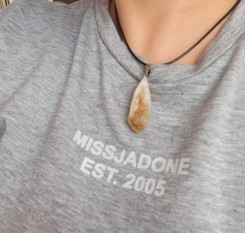 Кулон кристал цитрину на везіння зі шкіряним шнуром