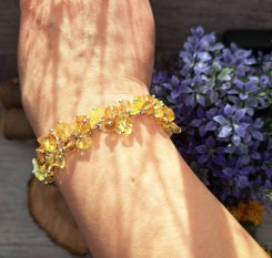 Авторський браслет "Квітка цитрину"