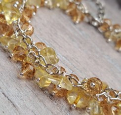 Авторський браслет "Квітка цитрину"