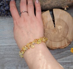Авторський браслет "Квітка цитрину"