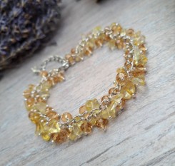 Авторський браслет "Квітка цитрину"