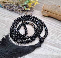 Чотки мали із бразильського агату на 108 каменів