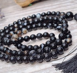 Чотки мали із бразильського агату на 108 каменів