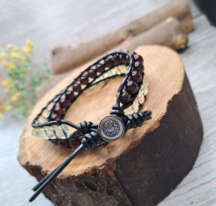 Браслет на збільшення енергії із цитрину та гранату