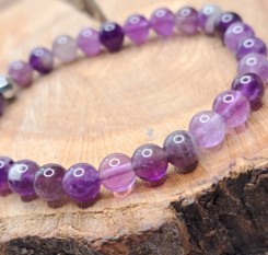 Тоненький браслет із аметисту на енергію і щастя