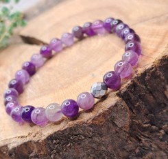 Тоненький браслет із аметисту на енергію і щастя