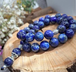 Чотки із нетонованого лазуриту на 33 камені