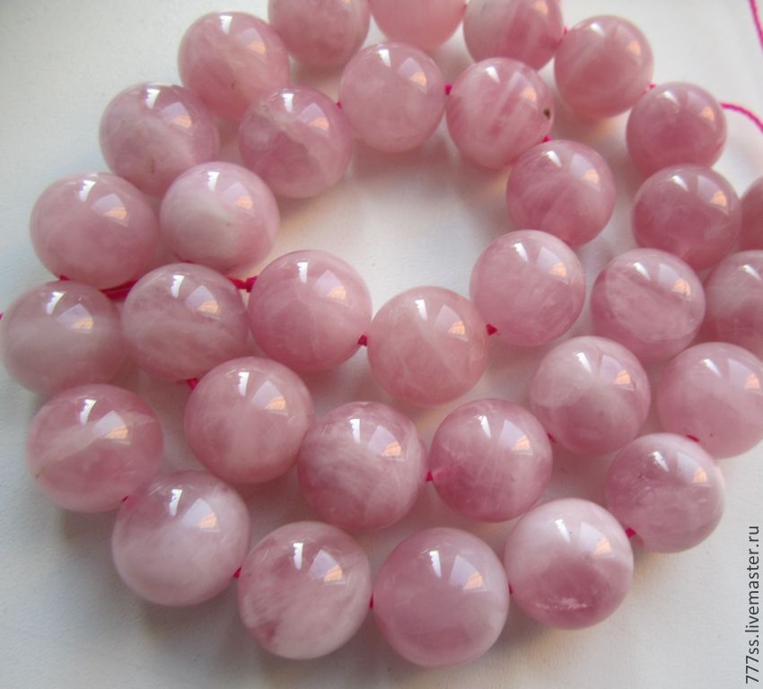 Браслет из розового кварца