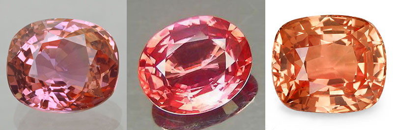 Розово желтый сапфир 